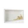 Nicho de Porcelanato Banheiro Estante Porta Shampoo 60x30 Branco Borda Branca - 3