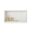 Nicho de Porcelanato Banheiro Estante Porta Shampoo 60x30 Branco Borda Branca - 1