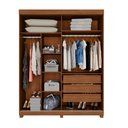 Ver imagem 6 de Guarda-Roupas 2 Portas 3 Gavetas com Pés Blumenau Marrom/Cinamomo