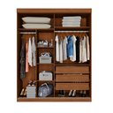 Ver imagem 6 de Guarda-Roupas 2 Portas 3 Gavetas com Espelho Blumenau Marrom/Cinamomo