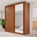 Ver imagem 1 de Guarda-Roupas 2 Portas 3 Gavetas com Espelho Blumenau Marrom/Cinamomo