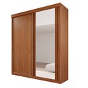 Ver imagem 3 de Guarda-Roupas 2 Portas 3 Gavetas com Espelho Blumenau Marrom/Cinamomo