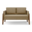 Ver imagem 3 de Kit 1 Sofá Namoradeira e 2 Poltronas Lana Suede Base de Madeira - D’Rossi Marrom Rato