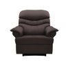 Poltrona Reclinável Manual do Papai Suede Maite Moda Casa:Marrom Escuro - 1
