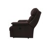 Poltrona Reclinável Manual do Papai Suede Maite Moda Casa:Marrom Escuro - 2