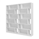 Ver imagem 2 de Estantes Livreiros Escritório Home Office 180x187,5cm com 24 Nichos Branco