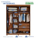 Ver mais imagens de Guarda-Roupas 2 Portas 3 Gavetas com Pés com Espelho Blumenau Marrom/Cinamomo