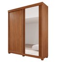 Ver imagem 3 de Guarda-Roupas 2 Portas 3 Gavetas com Pés com Espelho Blumenau Marrom/Cinamomo