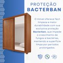 Ver imagem 7 de Guarda-Roupas 2 Portas 3 Gavetas com Pés com Espelho Blumenau Marrom/Cinamomo