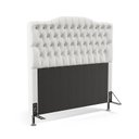 Ver imagem 2 de Kit Cabeceira Decorativa Para Cama Box Pollux e Calçadeira Sagitarius 140 Casal Couro Artificial Bra