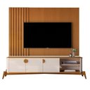 Ver imagem 2 de Rack com Painel para TV até 70 Polegadas Ripado Pés em Madeira Maciça 100% MDF 136CMX195CM Boto Espr