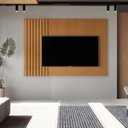 Ver imagem 6 de Rack com Painel Ripado para TV até 70 Polegaas Buriti com Pés em Madeira Maciça