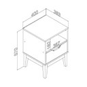 Ver imagem 3 de Mesa de Cabeceira 1 Gaveta 40x57x38,3 cm Marrom