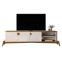 Ver imagem 3 de Rack com Painel para TV até 75 Polegadas Ripado 100% MDF 136CMX195CM Linha 2025 Espresso Móveis Bege
