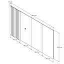 Ver mais imagens de Rack com Painel Ripado para TV 70 Polegadas 136cmx195cm Pés Madeira MDF Off White/Nature Buriti