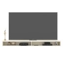 Ver imagem 4 de Rack Suspenso Sala Tv até 70 Polegadas Home Decoração Sala Quarto 2 Nichos Slim