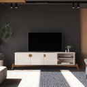 Ver imagem 5 de Rack com Painel para TV até 75 Polegadas Ripado Real com Pés em Madeira Maciça 100% MDF 190,5CMX195C