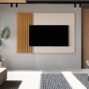 Ver imagem 7 de Rack com Painel Ripado para TV até 75 Polegadas 190,5cmx195cm Pés em Madeira Maciça Buriti Boto