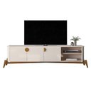 Ver imagem 3 de Rack com Painel para TV até 75 Polegadas Ripado Real com Pés em Madeira Maciça 100% MDF 190,5CMX195C