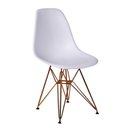 Ver imagem 1 de Cadeira Charles Eames Ferro Cobre Assento Branco