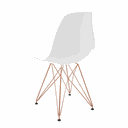 Ver imagem 3 de Cadeira Charles Eames Ferro Cobre Assento Branco