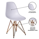 Ver imagem 2 de Cadeira Charles Eames Ferro Cobre Assento Branco