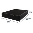 Ver imagem 3 de Base Box com Baú Bege Viúvo 128cm de Madeira Kazamix Preto