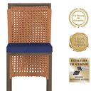 Ver imagem 3 de 6 Banqueta em Alumínio Roma Marrom Corda Náutica Tecido 10