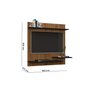 Painel Ripado 3D para TV´s até 32 Polegadas MDF:Preto - 3