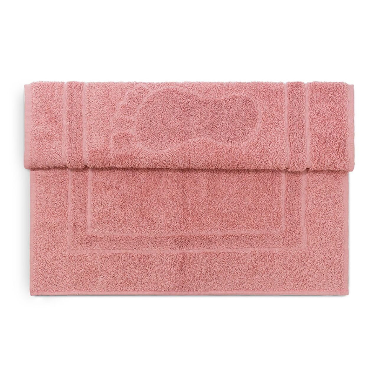 Tapete para Banheiro Toalha de Piso Algodão Super Absorvente - Rose