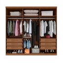 Ver imagem 3 de Guarda-Roupa Casal 6 Portas 6 Gavetas Florianópolis Marrom/Cinamomo