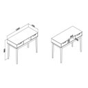 Ver imagem 3 de Escrivaninha Mesa Escritório 2 Gavetas 100cm Mel e Off White Marrom
