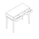 Ver imagem 4 de Escrivaninha Mesa Escritório 2 Gavetas 100cm Mel e Off White Marrom