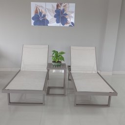Combo Ipanema - Duas Espreguiçadeiras com Mesa de Apoio MÓVEIS E LAZER - 1