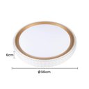 Ver imagem 3 de Plafon Led Cristal Kenle Redondo 36w Luz Ajustável Dourado