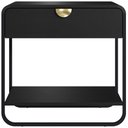 Ver imagem 7 de Mesa de Cabeceira Industrial Orgânico 1 Gaveta Alek A03 Nero Preto - Lyam Decor