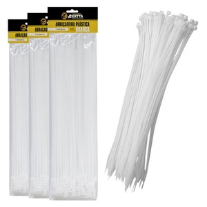 3 Pacotes com 50 Abraçadeiras Lacre de Nylon Enforca Gato Cinta Plástica 7 X 500mm Fita Hellerman 50