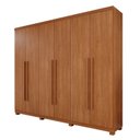 Ver imagem 4 de Guarda-Roupa Casal 6 Portas 6 Gavetas com Pés Florianópolis Marrom/Cinamomo