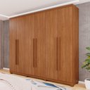 Ver imagem 1 de Guarda-Roupa Casal 6 Portas 6 Gavetas com Pés Florianópolis Marrom/Cinamomo
