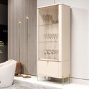 Ver imagem 2 de Kit 2 Peças com Cristaleira, Buffet Vidro e Pés em Metal 100% MDF Tucupí Bege