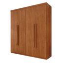 Ver imagem 4 de Guarda-Roupa 4 Portas 3 Gavetas Fenix Espresso Móveis Marrom/Cinamomo
