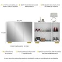Ver imagem 5 de Sapateira Com Espelho 3 Portas Nina Multimóveis V6023 Branca/Natural Branco/Natural