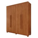 Ver imagem 4 de Guarda-Roupa 4 Portas 3 Gavetas com Pés Fenix Espresso Móveis Marrom/Cinamomo