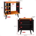 Ver imagem 6 de Kit Aparador Adega Porta Garrafas Barzinho Buffet 2 Portas Cantinho Café Prateleira Interna - Rpm