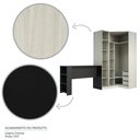 Ver imagem 7 de Guarda Roupa Canto Closet sem Portas 3 Peças, 3 Gavetas, Cabideiro e Bancada Prime Luciane Móveis