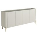 Ver imagem 1 de Aparador Buffet para Sala de Jantar 4 Portas Pés Industrial Dourado Naim I03 Luna - Lyam Decor
