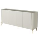 Ver imagem 4 de Aparador Buffet para Sala de Jantar 4 Portas Pés Industrial Dourado Naim I03 Luna - Lyam Decor