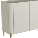 Ver imagem 5 de Aparador Buffet para Sala de Jantar 4 Portas Pés Industrial Dourado Naim I03 Luna - Lyam Decor
