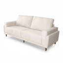 Ver mais imagens de Sofá Living Privilege 2,15m Bouclê Off White Pés de Madeira - King House