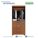 Ver imagem 5 de Guarda-Roupa 2 Portas 4 Gavetas Ilhéus Espresso Móveis Marrom/Cinamomo